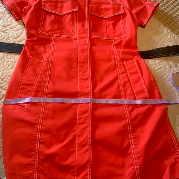 Michael Kors Summer Dress size 12 Bright Red/Orange - Picture 4 of 13